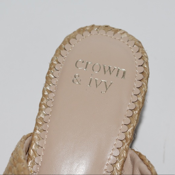 Crown & Ivy Boho Elyza Raffia Double Band Sandals - Picture 7 of 8